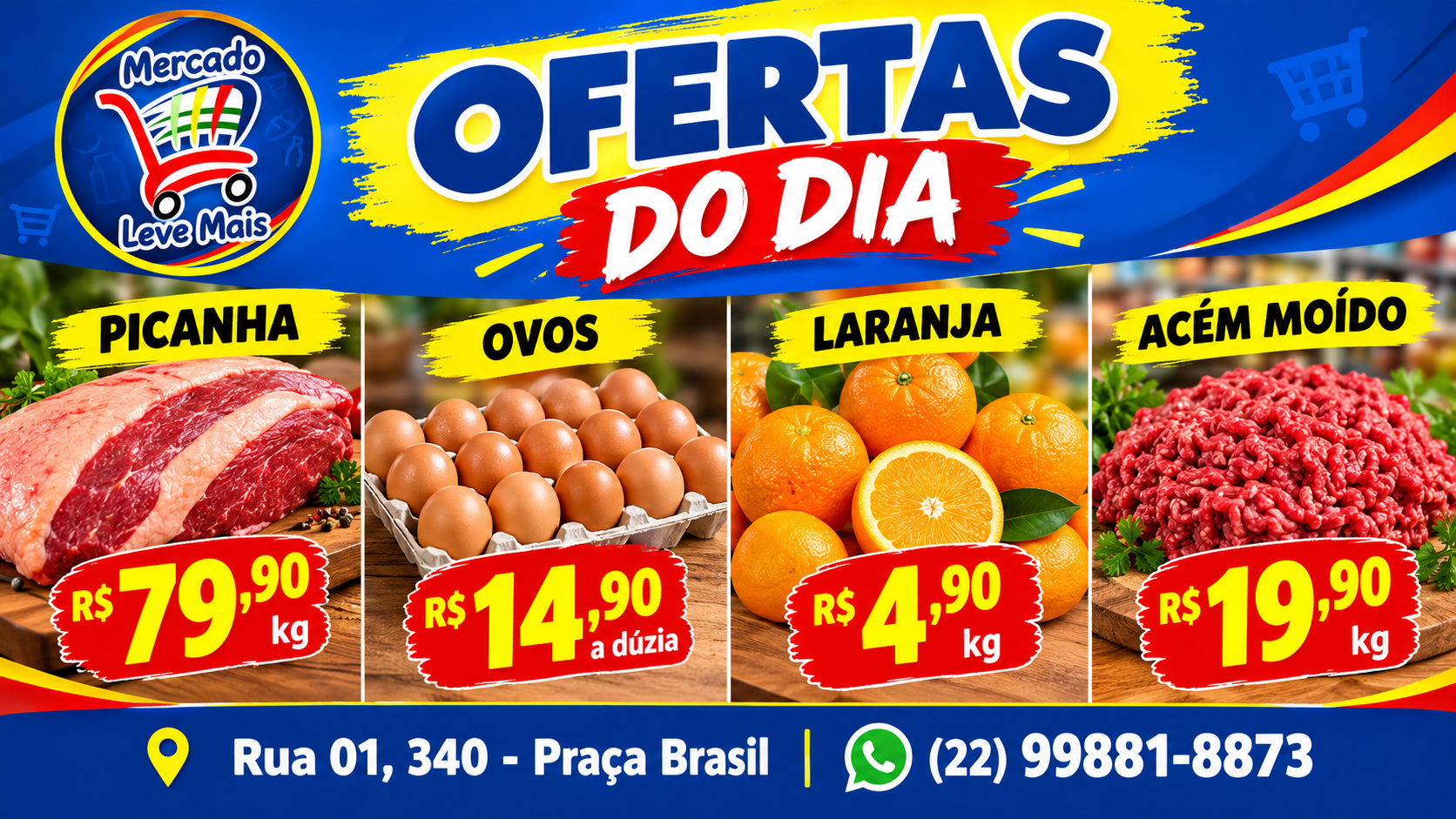 Modelo Ofertas do Dia em Colunas Verticais